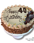 Sponge Cake 9 Inch Choc Shaving Sides Choc Wedge Design