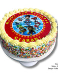 Sponge Cake 9 Inch Sprinkle Sides Edible Image Design