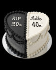 Love Heart Cake 1/2 & 1/2 Design