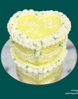 Love Heart Shaped Vintage Style Piping & Rosettes Gold Coast Made to Order Birthday Cakes Retro