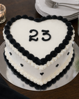 Gold Coast Birthday Cakes Love Heart Cakes Black and White