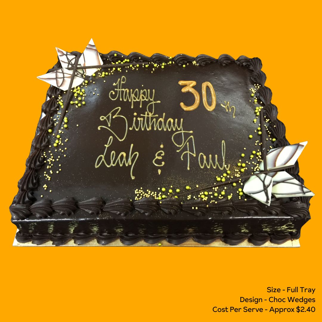 Mud Cake Full Tray Choc Wedge Design