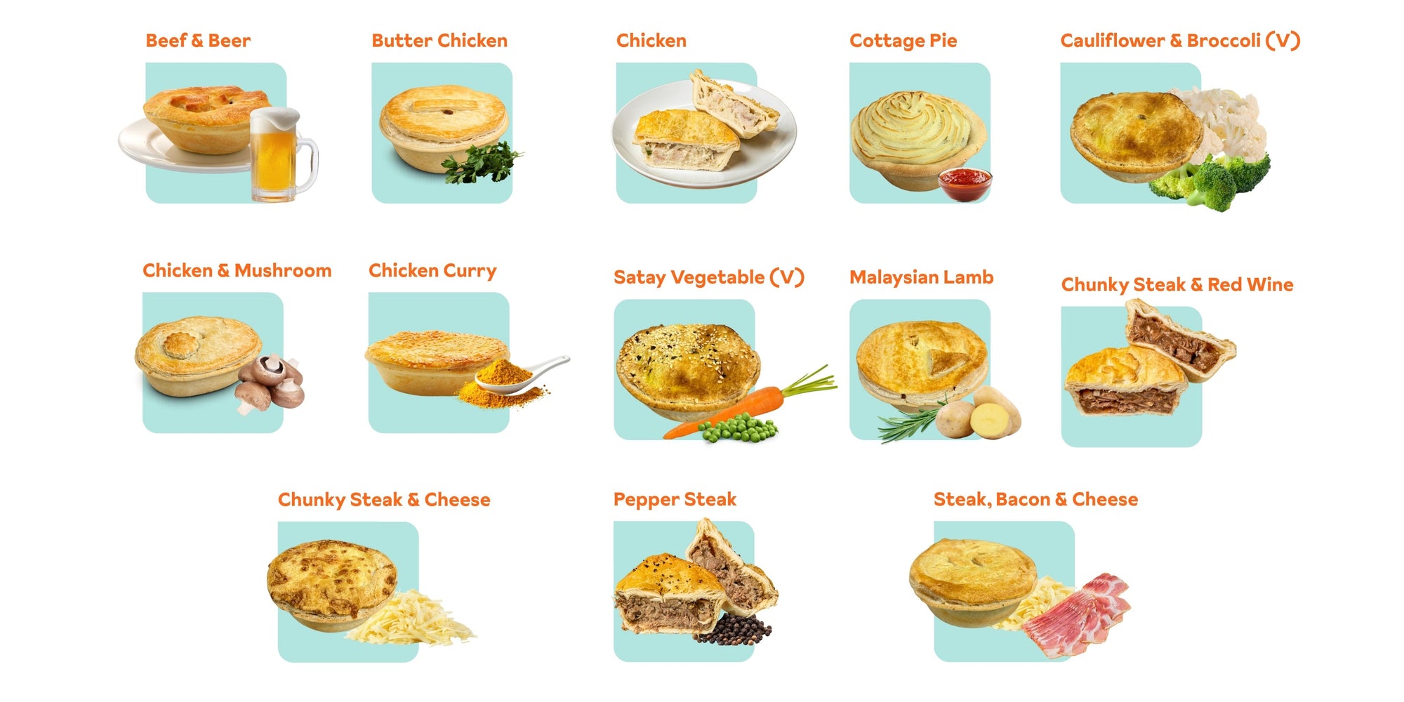 Goldies Bake Shop Gourmet Pie Menu Gold Coast