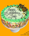 Sponge Cake 9 Inch Sprinkle Sides Choc Wedge Design