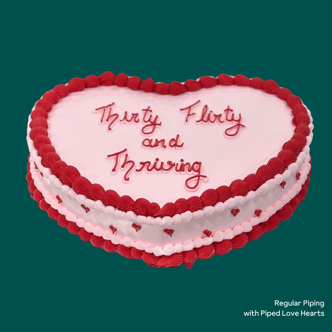 Heart Shaped Retro Cake 30th Birthday Gold Coast Best Bake Shop