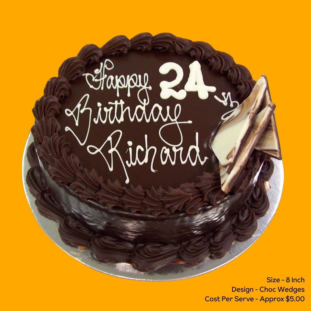 Mud Cake 8 Inch Choc Wedge Design