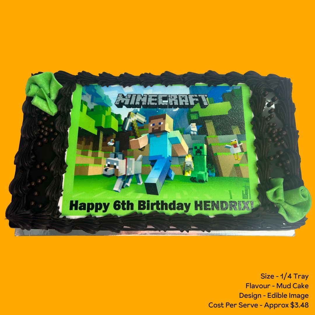 Mud Cake Half Tray Edible Image Design